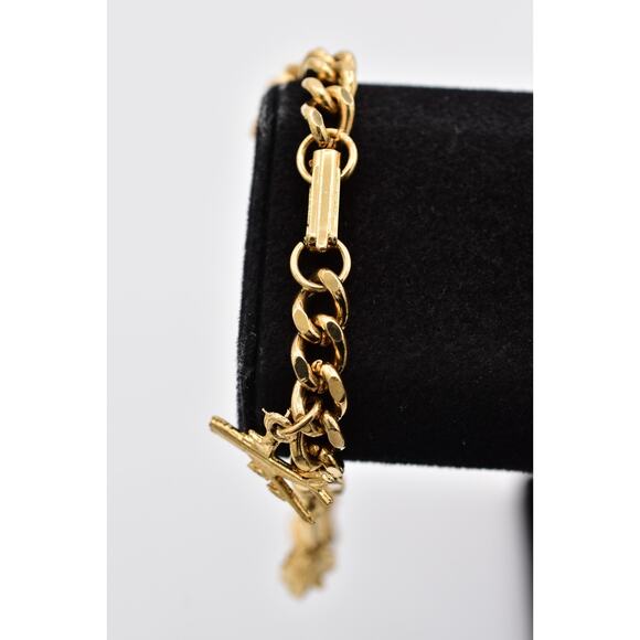 Vintage NYC Landmark Charm Bracelet Gold Tone Skyscraper Dangle Chain 80s BinO - Picture 3 of 12
